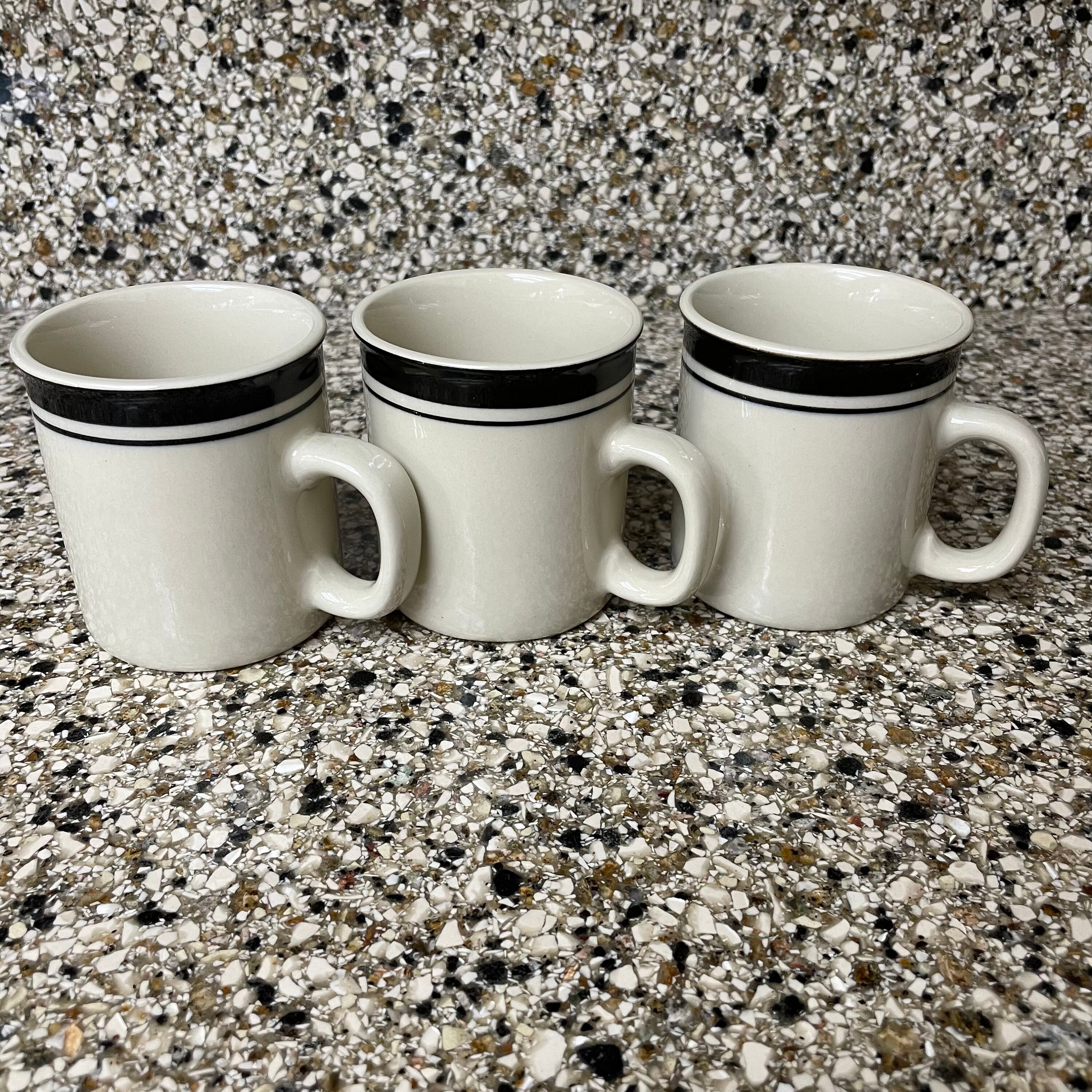 Tasse à café beiges en céramique - Lot de 6 tasses à café beiges – Calembour