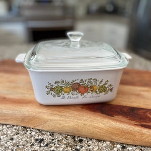 1 1/2 Quart Spice O' Life P-4-B Saucepan and Lid by Corning Ware | Corning P-4-C Lid | Corning Ware Spice O' Life | Vintage Corning Ware