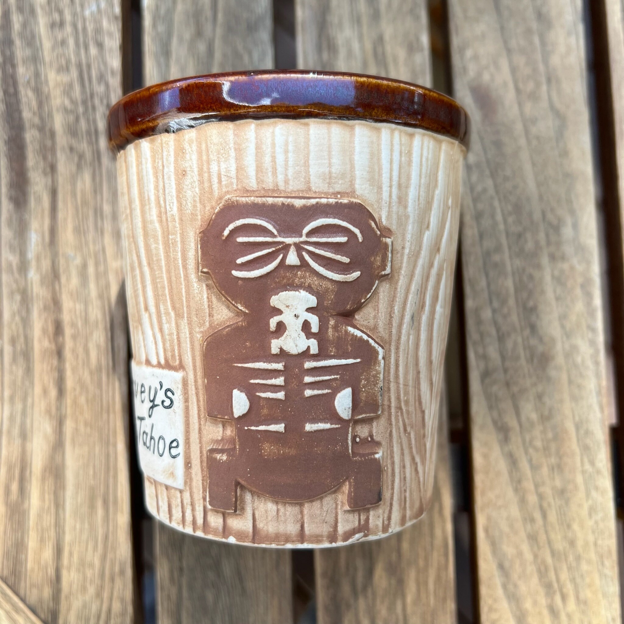 Vintage Harvey's Lake Tahoe Bucket Tiki Mug | Sold
