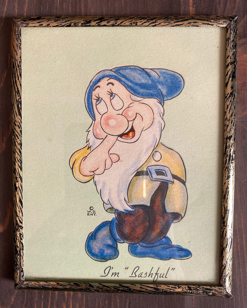 Original Snow White and the Seven Dwarfs Framed Prints by Walt Disney ...