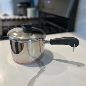 2 Qt 1801 Revere Ware Copper Clad Saucepan and Lid | Clinton, IL | 80s Revere Ware | Vintage Revere | More Revere Ware in 19Thrifty Shop