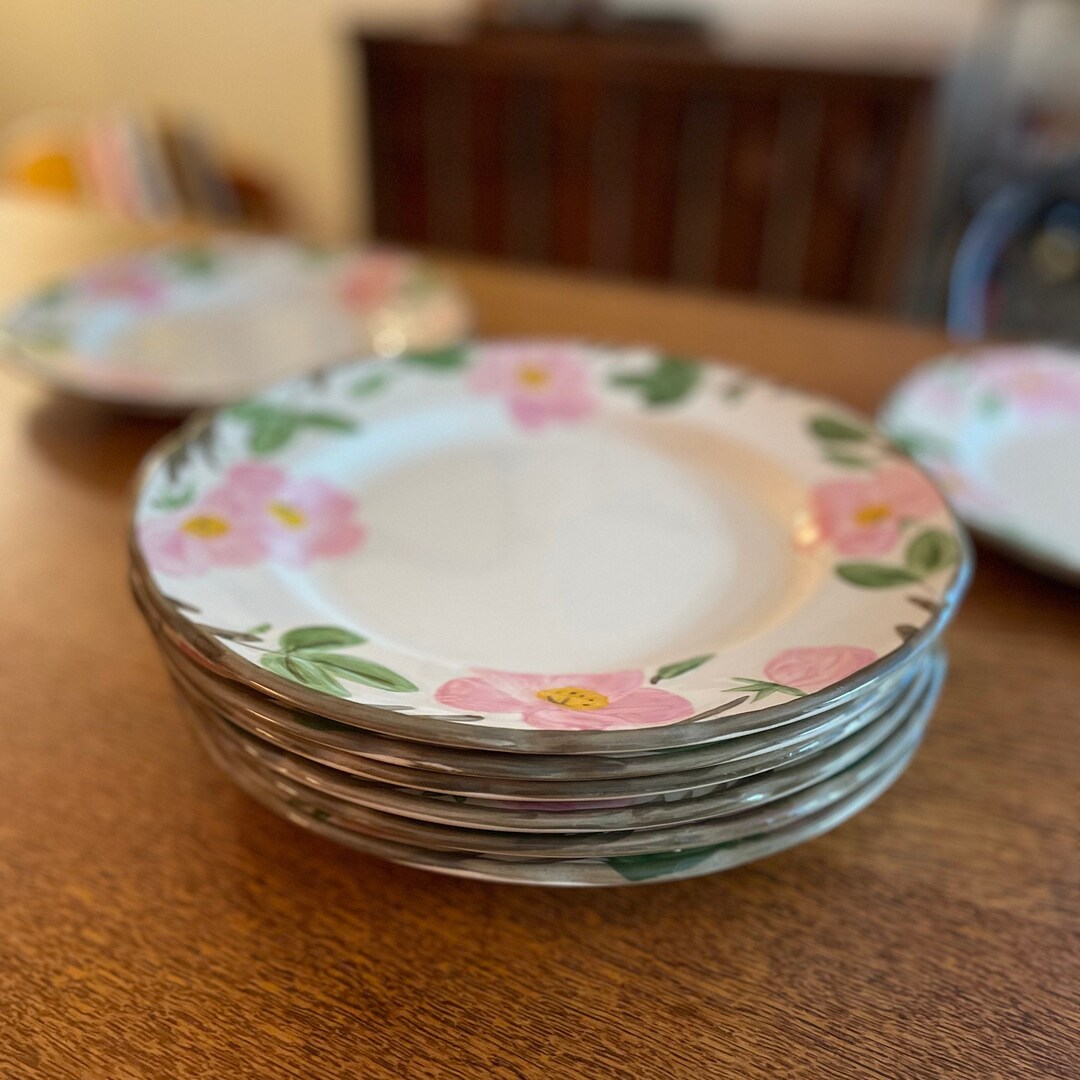 Set of 4 Desert Rose Dinner Plates england Backstamp by Franciscan Sold