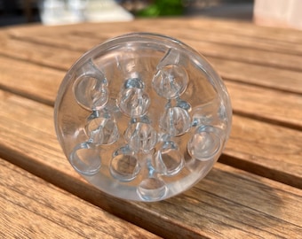 Vintage 11 Hole Glass Flower Frog | Floral Design Frog | Clear Flower Frog | Glass Frog | Vintage Glass Flower Frog | Clear Glass Flower
