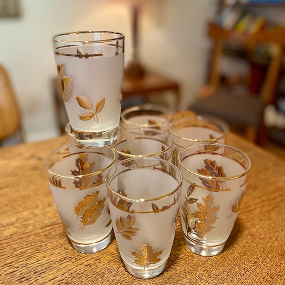 Fine tableware glass USA 　グラス　昭和レトロ（グラス５個　茶托５個） Vintage Fostoria Jamestown Green Ice Tea Glasses Set 5 – The House