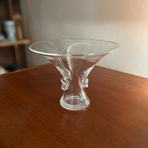 Signed Crystal Glass 79851 Bouquet Vase by Steuben | Vintage Glass Art | Steuben Glass Vase | George Thompson Design Vase | 5&quot; Steuben Vase
