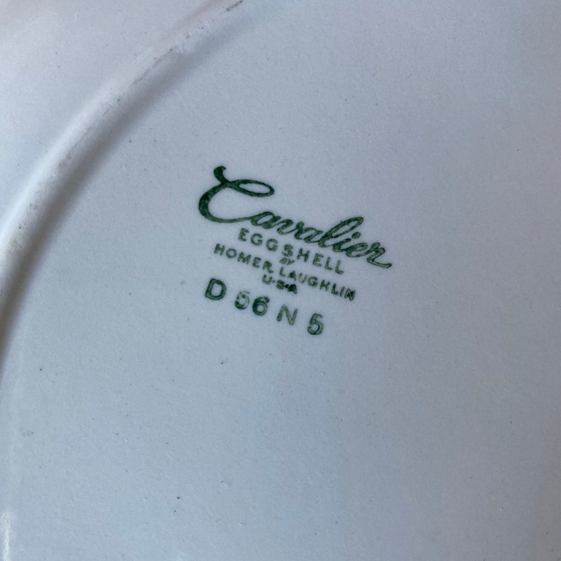Ceramic Platter Canterbury Pattern Cavalier Eggshell Platter by Homer Laughlin Made in USA