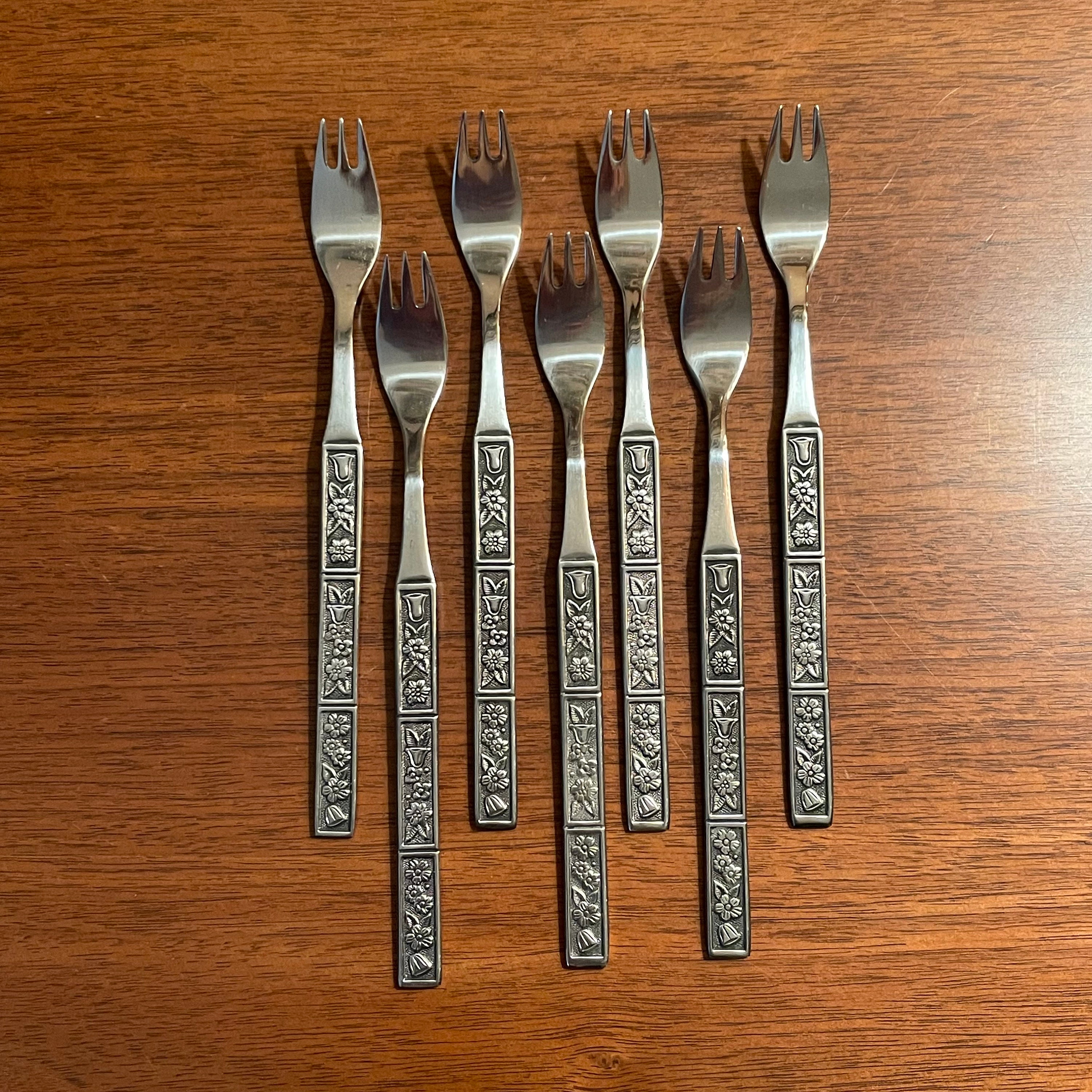 Sets of Vintage Spring Fever Stainless Steel Silverware by