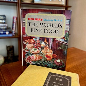 1960 First Edition Holiday Magazine Book of The World&#39;s Fine Food | Simon and Schuster New York | Dust Cover and Case | Vintage Cookbook