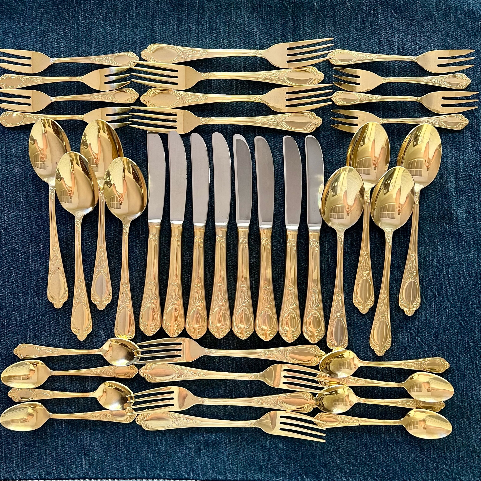 Your Choice Vintage Sets of 24k Gold-plated Flatware by Solinger