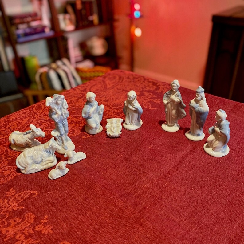 Vintage 11 Piece Porcelain Nativity Set by Sears Trim Shop | 70s ...