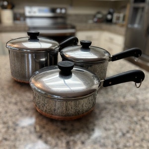 Buy Set of Four Vintage Revere Ware Copper Clad Cookware Online at  desertcartKUWAIT