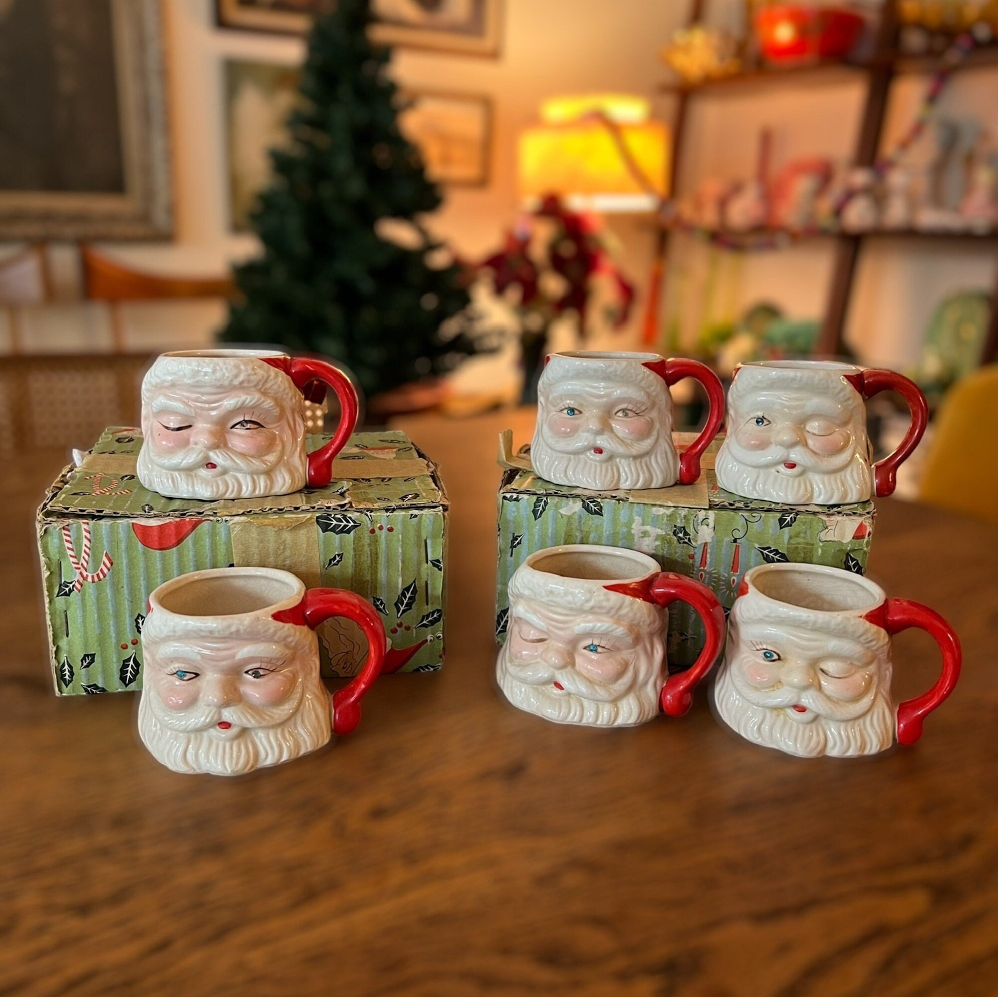 Mug tasse céramique Père Noël idée cadeau Jolly Santa Claus Face Ceramic Mug