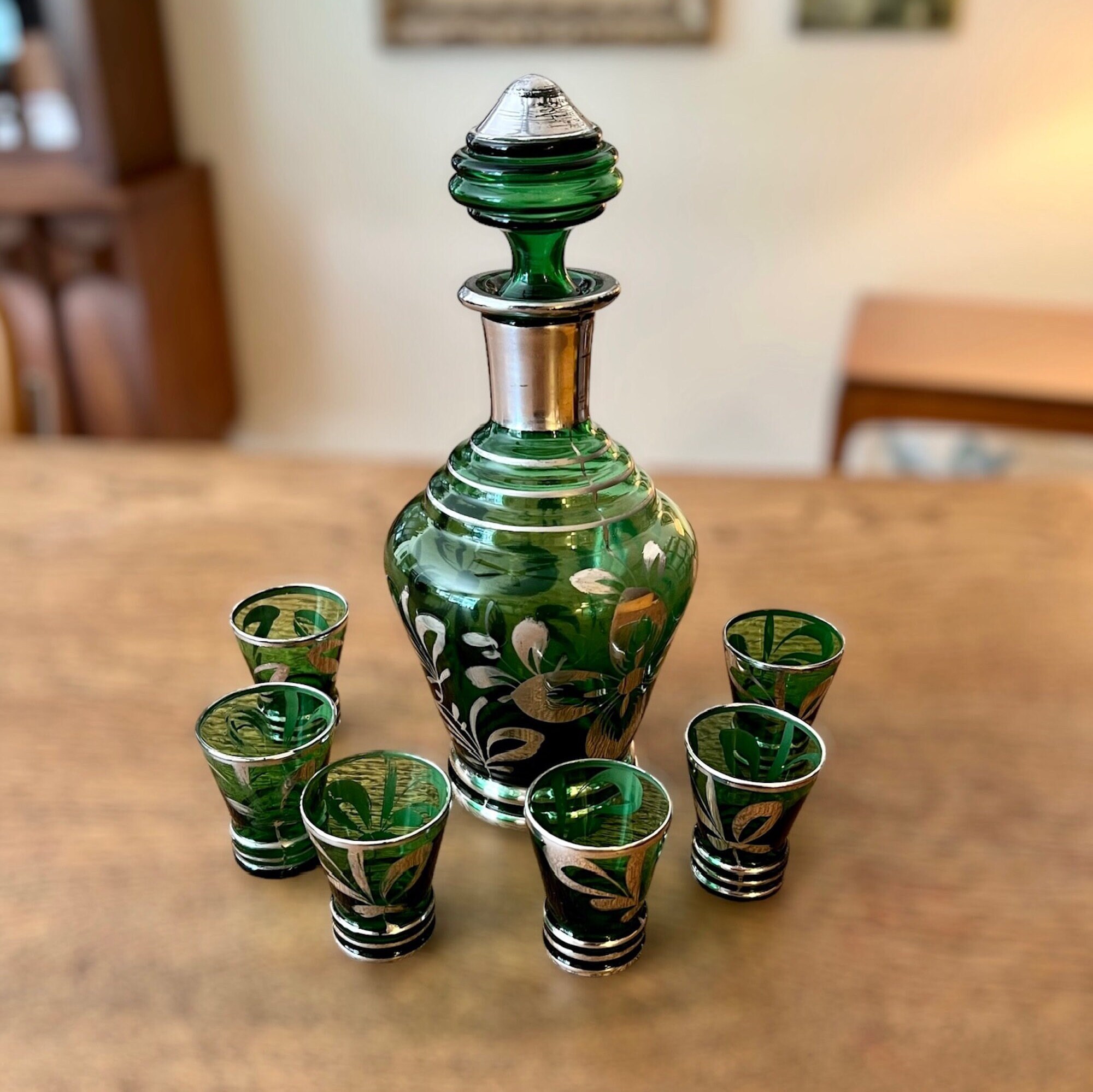 COPAS VINTAGE VERDES (set x 8) - Salazar Casa