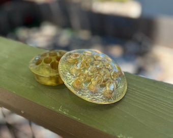 Your Choice of Vintage Glass Flower Frogs | Floral Design | Flower Frog | Glass Frog | Green Glass Flower Frog | Clear Glass Flower Frog