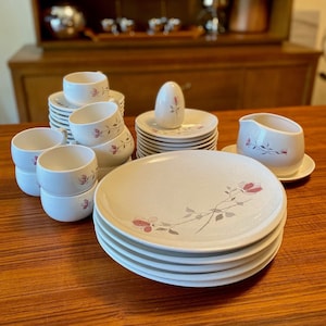 Duet Earthenware | Dinner Plates | Bread & Butter Plates | Tea Cups | Saucers | Gravy Boat | Salt Shaker by Franciscan | Sold Separately