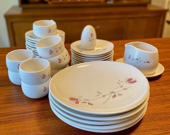 Duet Earthenware | Dinner Plates | Bread & Butter Plates | Tea Cups | Saucers | Gravy Boat | Salt Shaker by Franciscan | Sold Separately