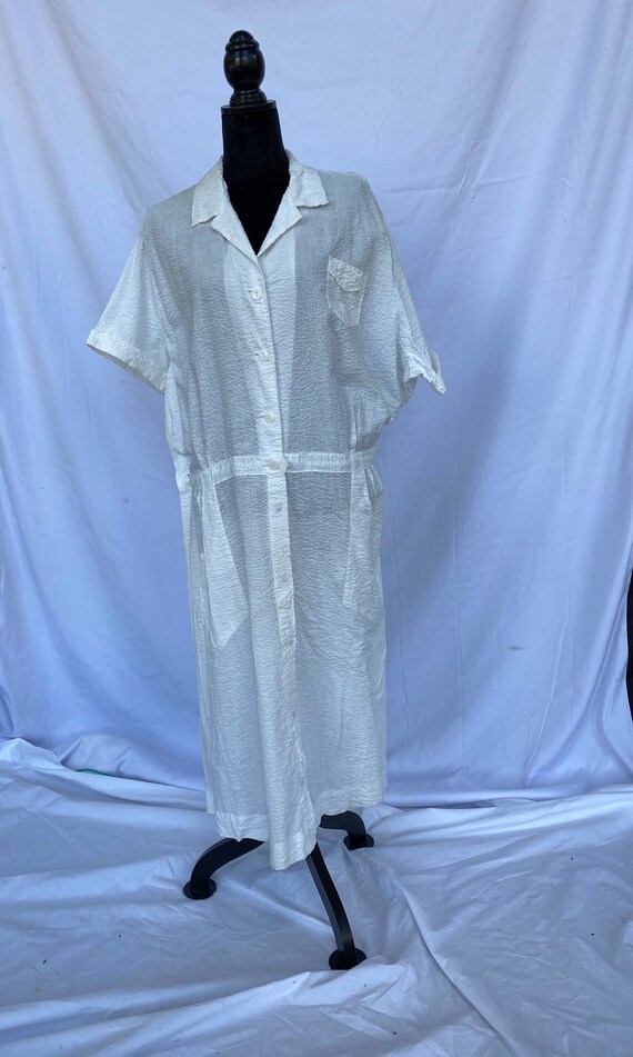 Vintage cotton seersucker Wilkshire uniform, size