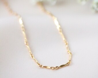 Marquise Chain Necklace • Layering Necklace • Minimalist Jewelry • Dainty Necklace • Gold Filled Jewelry • Bridesmaid Gift • Gift for Her