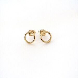 Gold Filled Tiny Circle Studs • Gold Filled Minimalist Studs • Gold Circle Earrings • Tiny Gold Filled Stud Earrings • Bridesmaid&#39;s Gift
