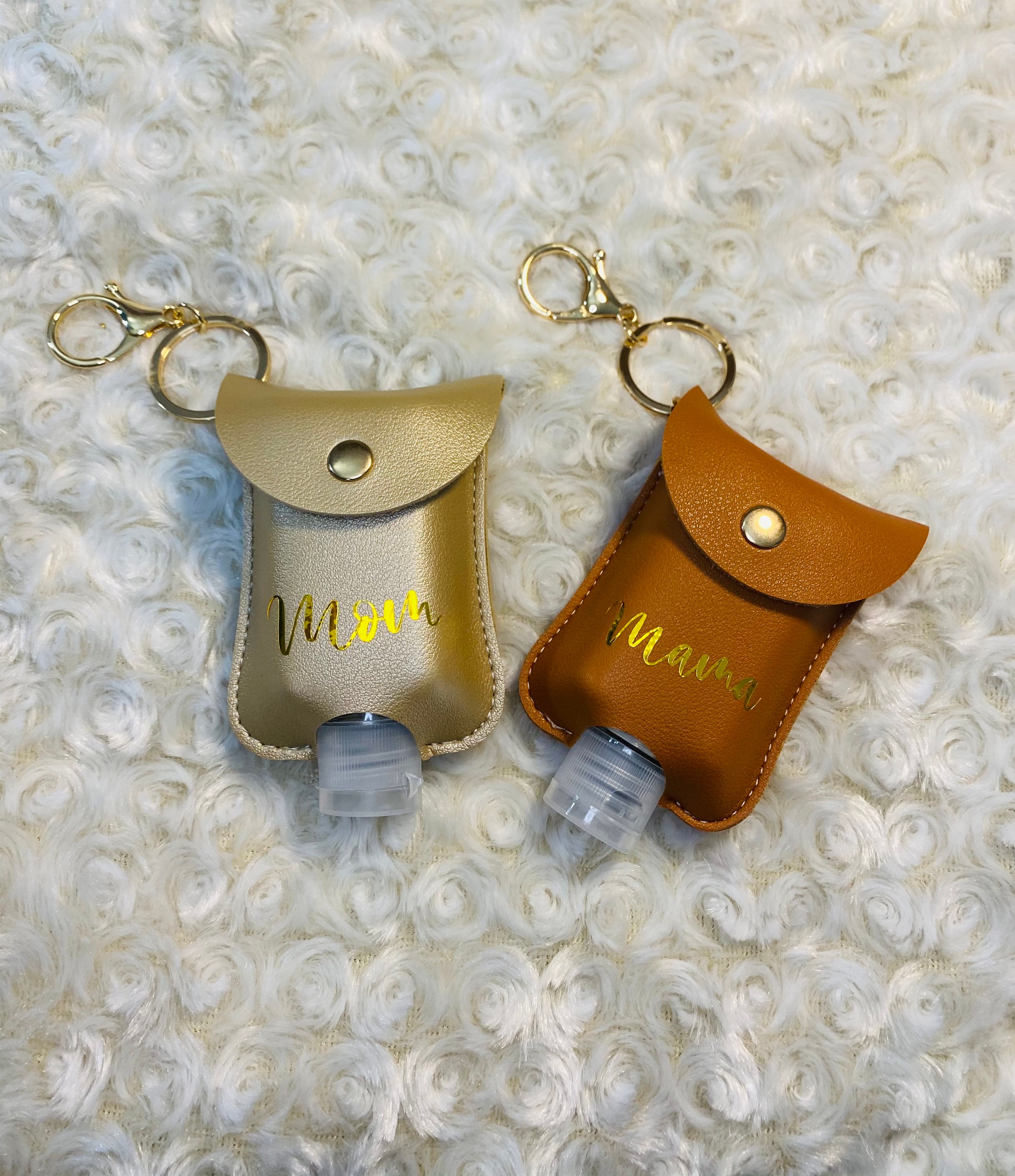 Personalized Faux Leather Hand Sanitizer Holder Etsy