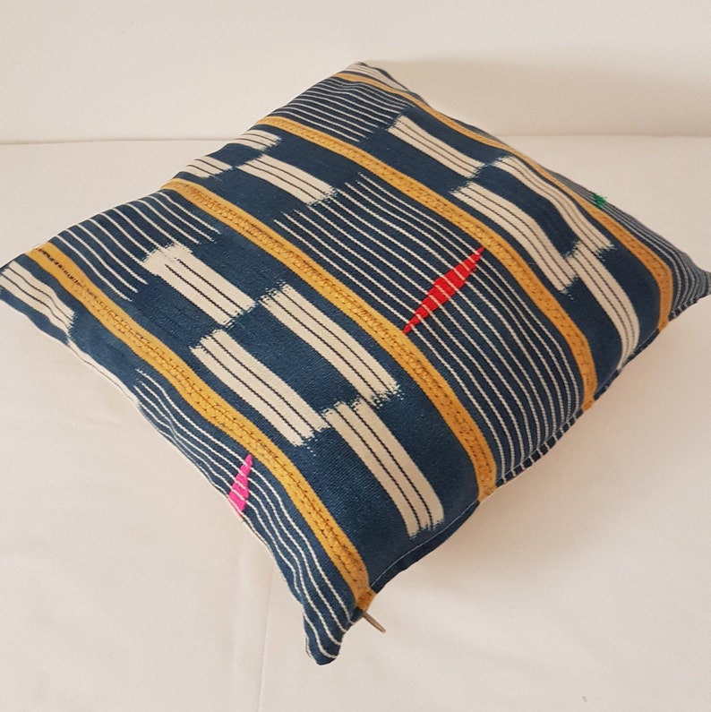pillow covers Lot of 3 Square cushion covers Mali indigo fabric