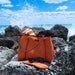 Sunset orange Neoprene tote bag 