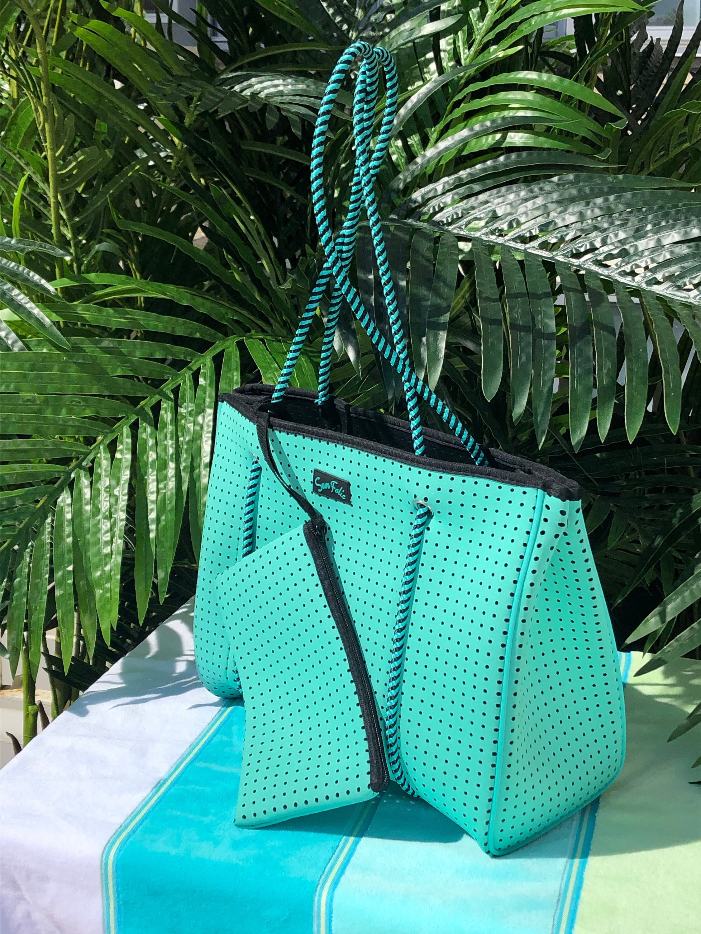 The Aniella Neoprene Tote - Green Camo/Pink/Orange