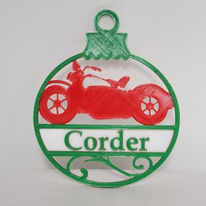 Personalized Motorcycle Ornament