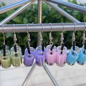 Boba Milk Tea Earrings