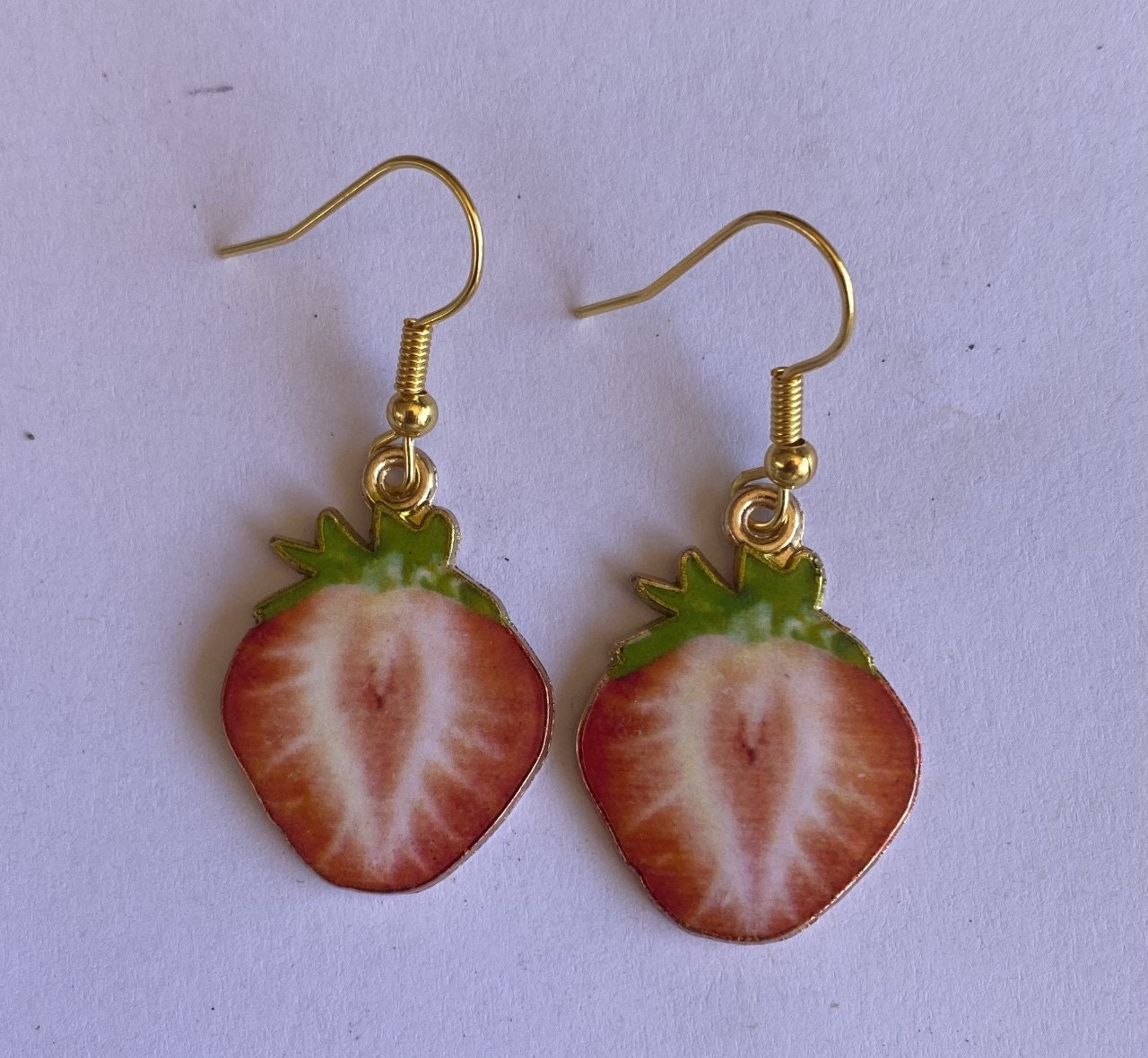 Strawberry Earrings Etsy