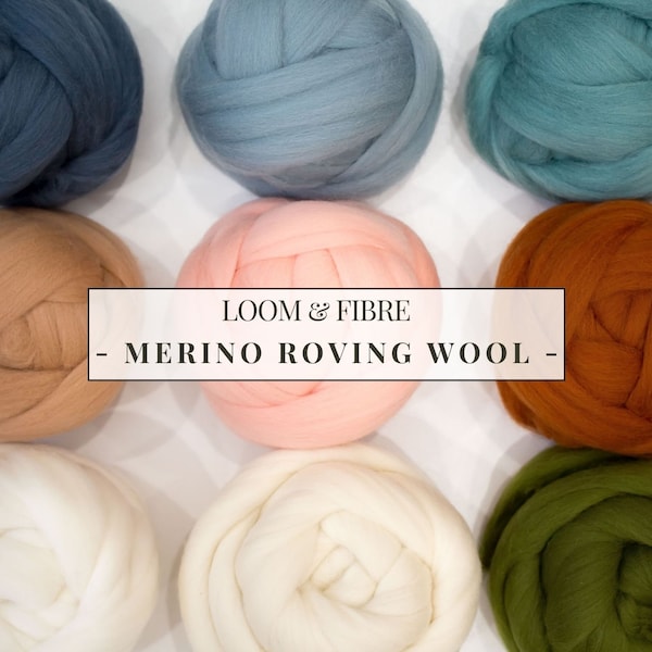 Merino Roving | Wool Roving | Art Yarn | 100% Merino Yarn | Super Chunky Yarn | Weaving Supplies | Fibre Art DIY | Roving