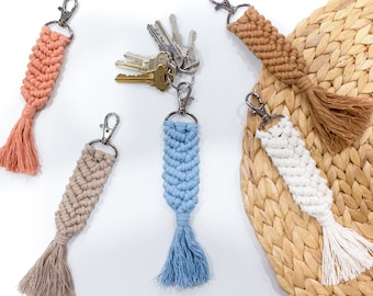 Macrame Keychains | Handmade Keychains | Boho Keychain | Macrame Key Fob | Gifts | Color Options | MADE TO ORDER