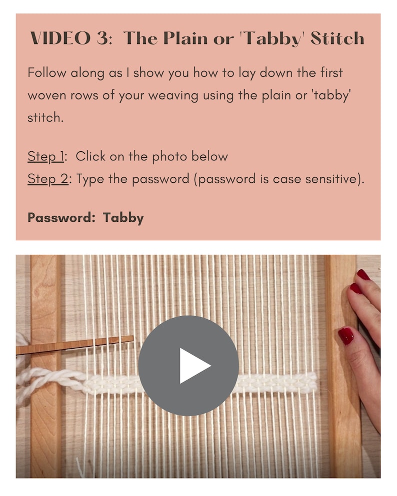 Weaving Basics Video Course Learn How To Weave Beginner Weaving eBook Online Weaving Videos image 5