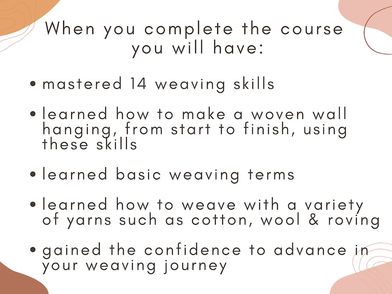 Weaving Basics Video Course Learn How To Weave Beginner Weaving eBook Online Weaving Videos image 7
