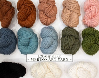 Art Yarn | 100% Merino Wool | Finger Roving | Super Bulky Yarn | Merino Roving | Weaving Supplies | Fibre Art DIY