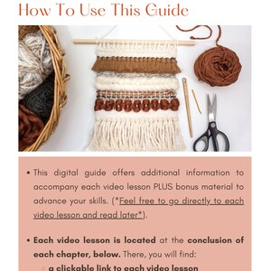 Weaving Basics Video Course Learn How To Weave Beginner Weaving eBook Online Weaving Videos image 3