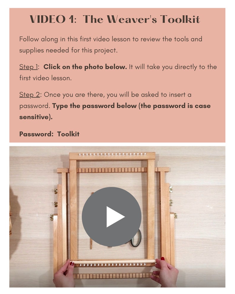 Weaving Basics Video Course Learn How To Weave Beginner Weaving eBook Online Weaving Videos image 4