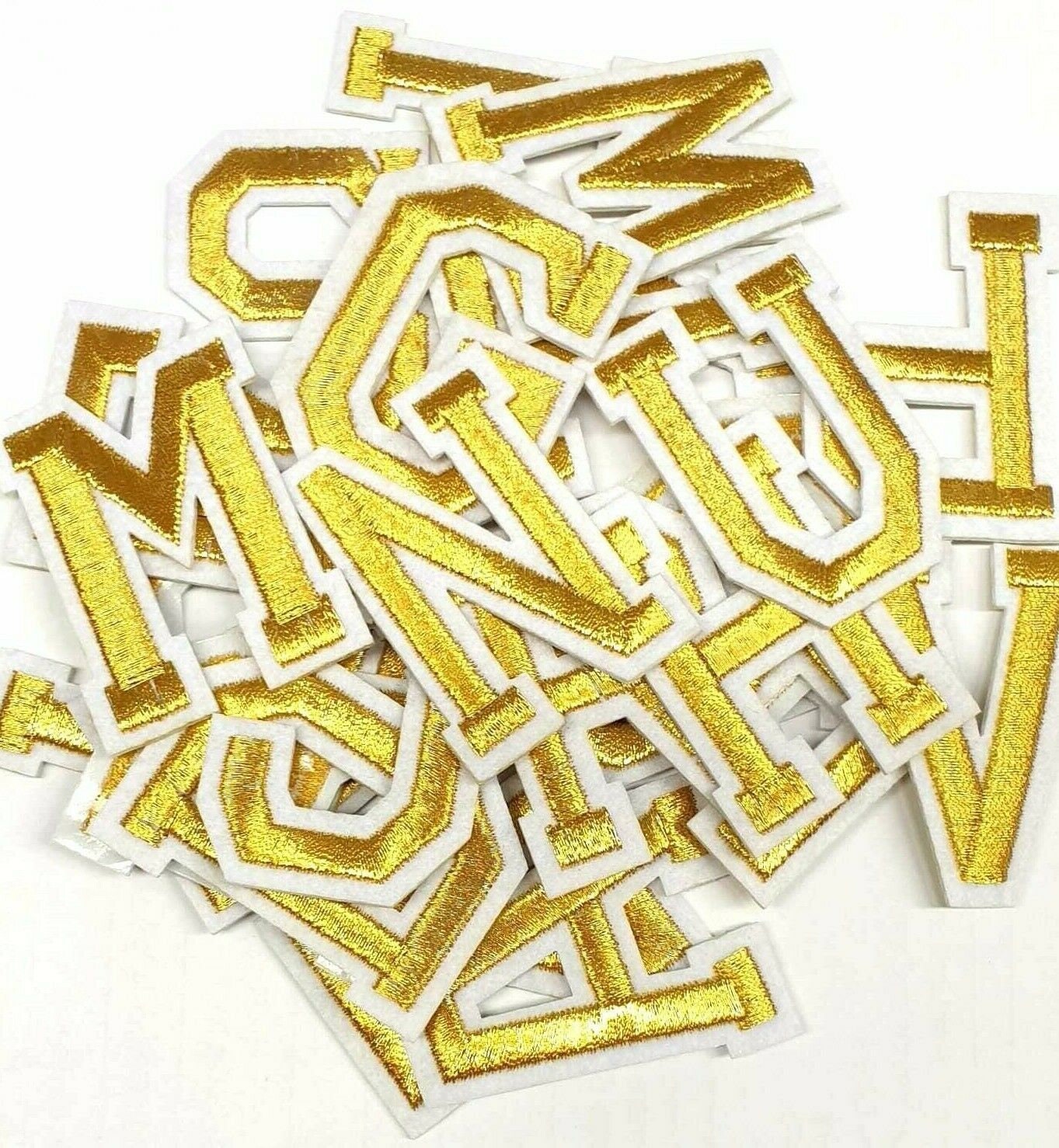 Iron on Letters Gold Custom Design Patches Etsy UK