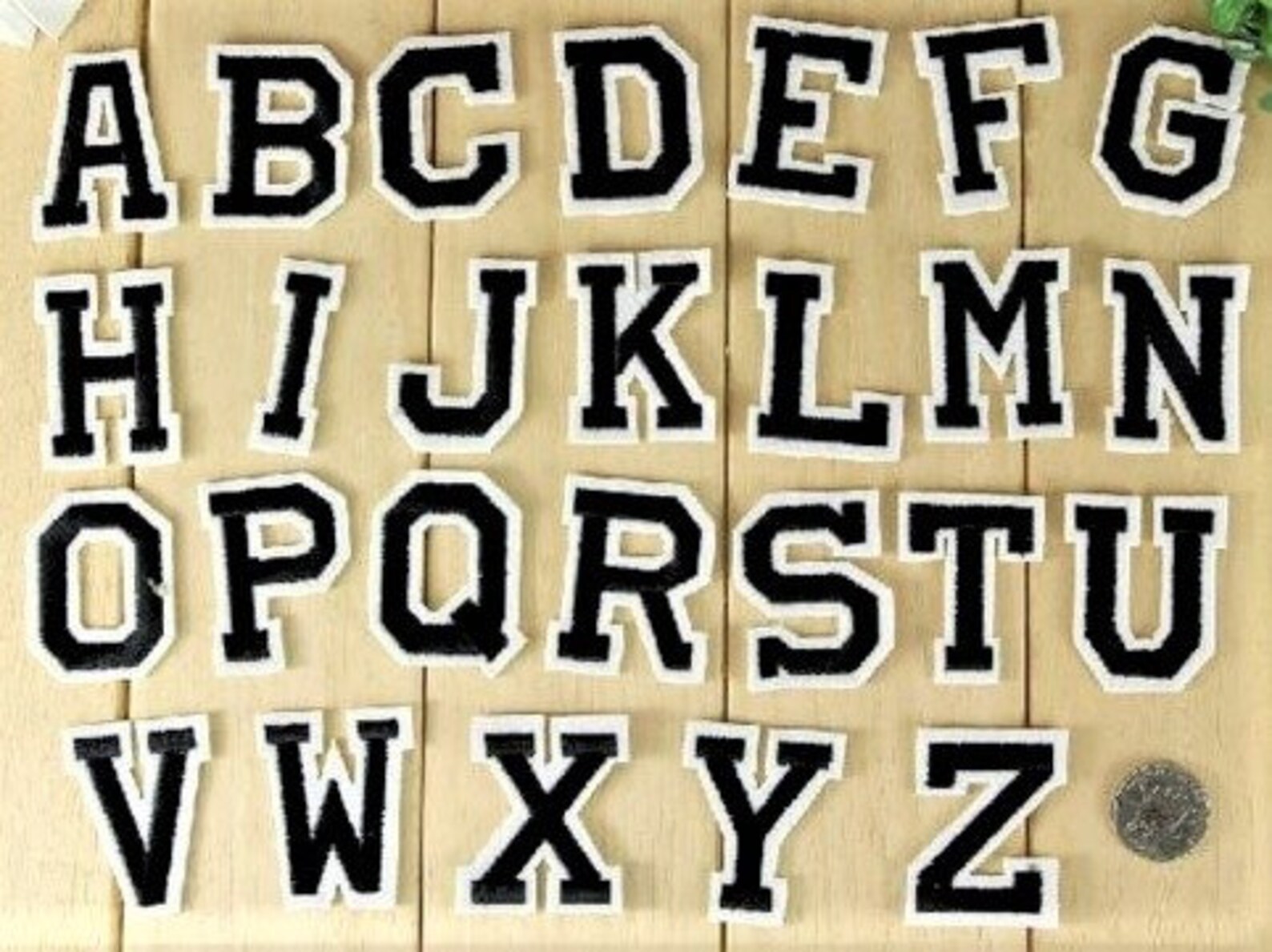 Iron on letters Black And White Custom Design Patches | Etsy