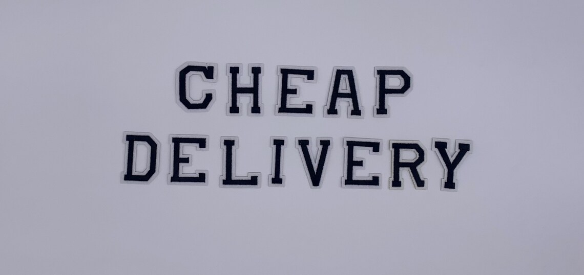 Iron on Letters Black and White Custom Design Patches Etsy UK