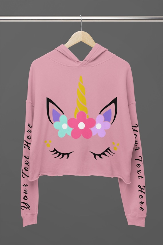 Cute Unicorn Crop Hoodie, Unicorn Crop Hoodie, Crop Hoodies, Unicorn Hoodies,  Unicorn, Birthday Gift, Party - Etsy