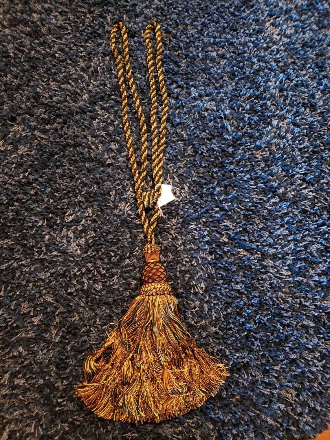 Huge 11 Long Decorative Tassel Tieback Gold Black Etsy