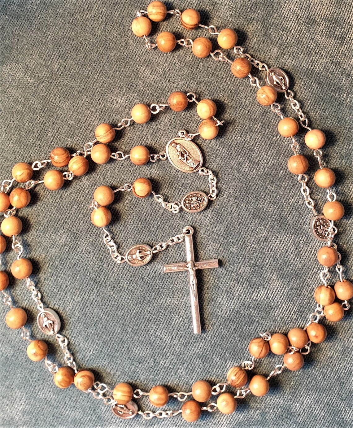 Handmade olive-wood rosary | Etsy