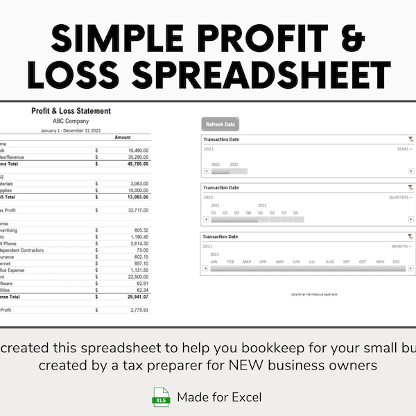 Small Business Tax Deductions Profit and Loss Statement Excel Template Income Statement Small Business Income and Expense Tracker Business