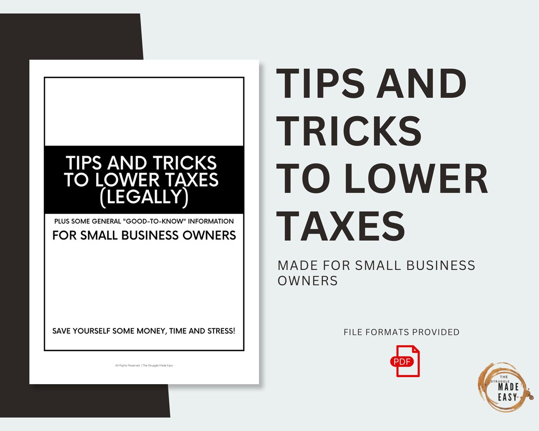 Tips and Tricks to Lower Taxes, Small Business Tax, Small Business