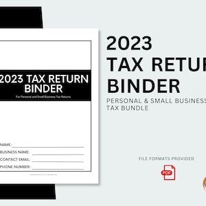 2023 Personal + Small Business Tax Return Binder | Small Business | PDF Download | Income Tax Organizer | Tax Prep Checklist | Cheat Sheet