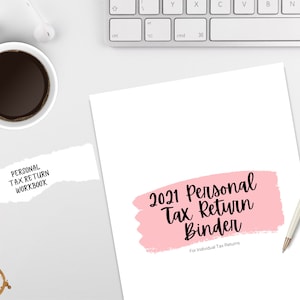 2021 Personal Tax Return Workbook | Minimalistic | Instant Download | Tax Organizer | Tax Prep Checklist | Information to Keep for Taxes