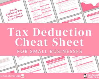 Lista de verificación de deducción de impuestos para pequeñas empresas: Registro de gastos (Descarga digital)