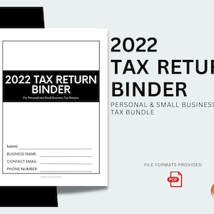 2022 Personal + Small Business Tax Return Binder | Small Business | PDF Download | Income Tax Organizer | Tax Prep Checklist | Cheat Sheet