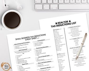 Lista di controllo per le detrazioni fiscali per piccole imprese e agenti immobiliari (download digitale)